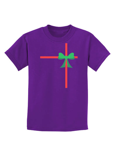 Christmas Present Gift Childrens Dark T-Shirt-Childrens T-Shirt-TooLoud-Purple-X-Small-Davson Sales