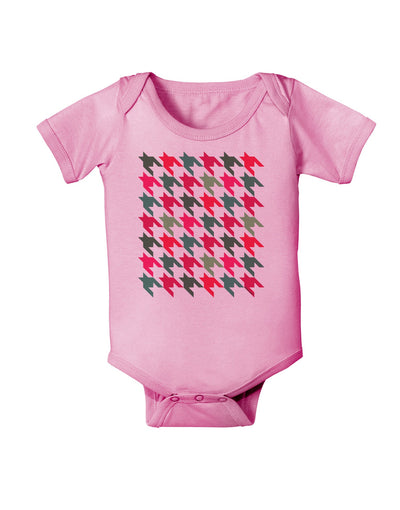 Christmas Red and Green Houndstooth Baby Romper Bodysuit-Baby Romper-TooLoud-Light-Pink-06-Months-Davson Sales