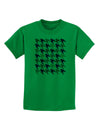 Christmas Red and Green Houndstooth Childrens T-Shirt-Childrens T-Shirt-TooLoud-Kelly-Green-X-Small-Davson Sales