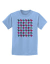 Christmas Red and Green Houndstooth Childrens T-Shirt-Childrens T-Shirt-TooLoud-Light-Blue-X-Small-Davson Sales