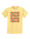 Christmas Red and Green Houndstooth Childrens T-Shirt-Childrens T-Shirt-TooLoud-Daffodil-Yellow-X-Small-Davson Sales