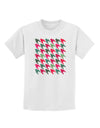 Christmas Red and Green Houndstooth Childrens T-Shirt-Childrens T-Shirt-TooLoud-White-X-Small-Davson Sales