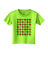 Christmas Red and Green Houndstooth Toddler T-Shirt-Toddler T-Shirt-TooLoud-Lime-Green-2T-Davson Sales