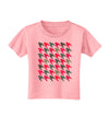 Christmas Red and Green Houndstooth Toddler T-Shirt-Toddler T-Shirt-TooLoud-Candy-Pink-2T-Davson Sales