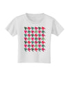 Christmas Red and Green Houndstooth Toddler T-Shirt-Toddler T-Shirt-TooLoud-White-2T-Davson Sales