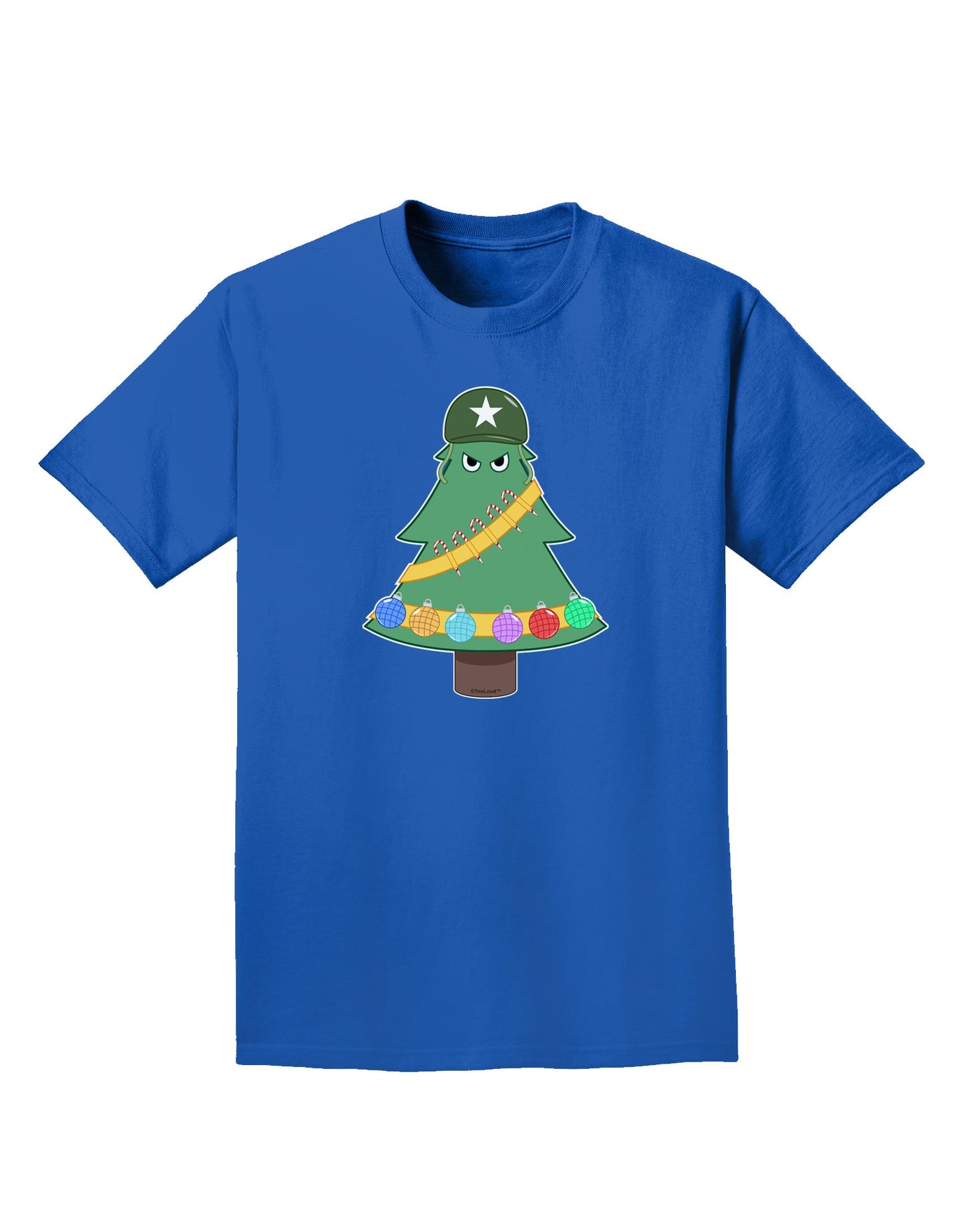Christmas Tree Armed Design Adult Dark T-Shirt-Mens T-Shirt-TooLoud-Royal-Blue-Small-Davson Sales