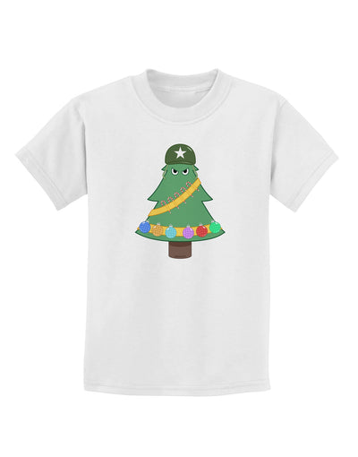 Christmas Tree Armed Design Childrens T-Shirt-Childrens T-Shirt-TooLoud-White-X-Small-Davson Sales