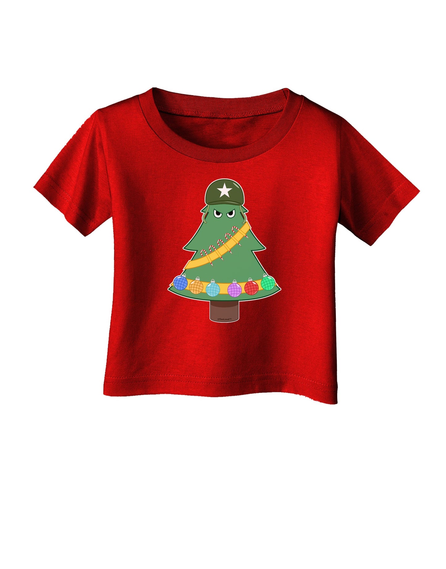 Christmas Tree Armed Design Infant T-Shirt Dark-Infant T-Shirt-TooLoud-Clover-Green-06-Months-Davson Sales