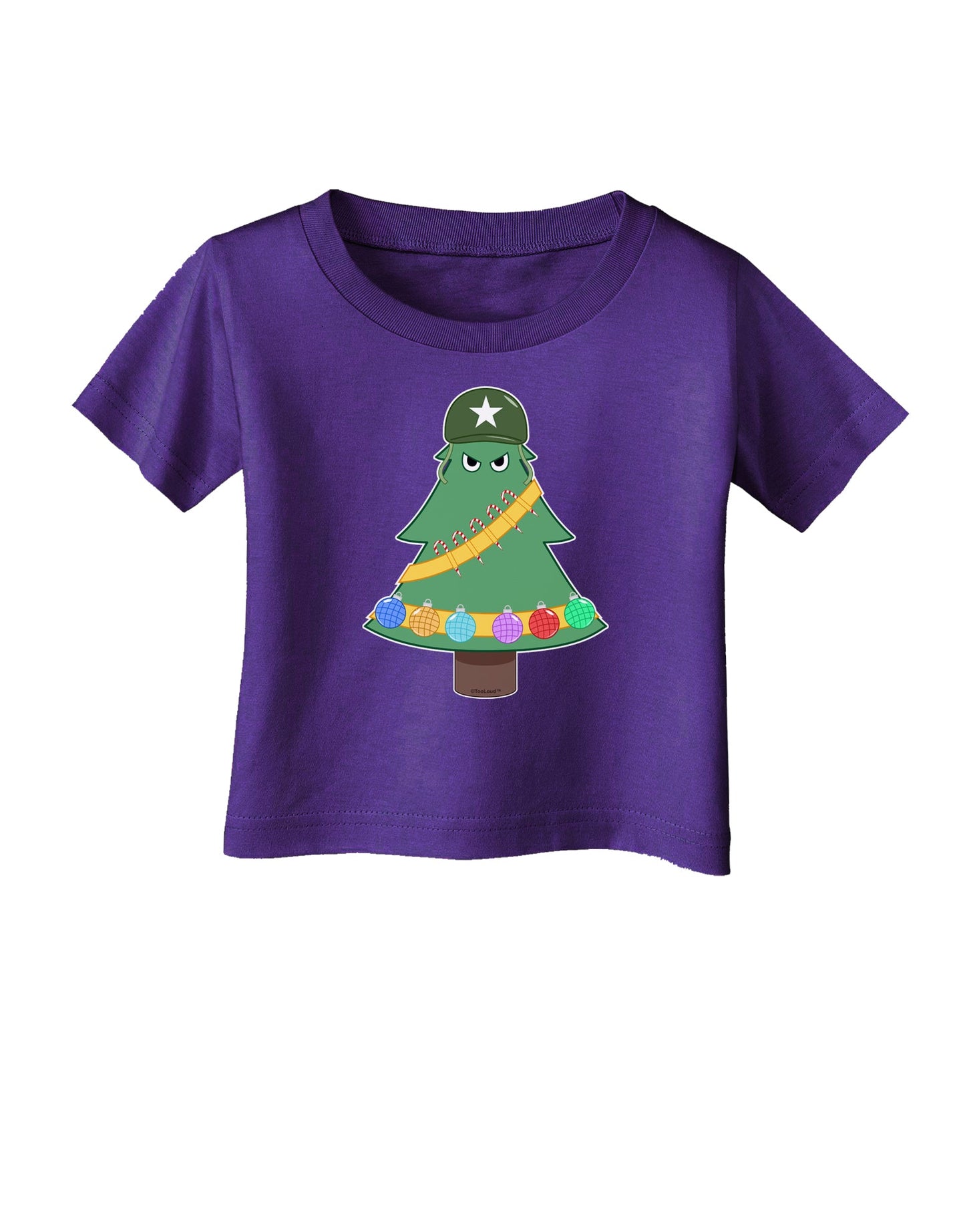 Christmas Tree Armed Design Infant T-Shirt Dark-Infant T-Shirt-TooLoud-Purple-06-Months-Davson Sales