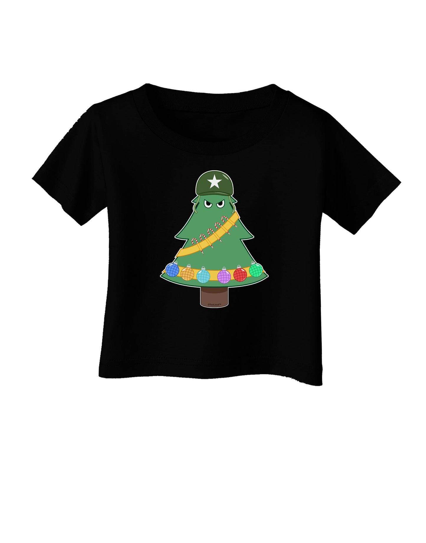 Christmas Tree Armed Design Infant T-Shirt Dark-Infant T-Shirt-TooLoud-Black-06-Months-Davson Sales