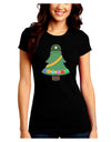 Christmas Tree Armed Design Juniors Crew Dark T-Shirt-T-Shirts Juniors Tops-TooLoud-Black-Juniors Fitted Small-Davson Sales