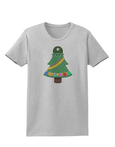 Christmas Tree Armed Design Womens T-Shirt-Womens T-Shirt-TooLoud-AshGray-X-Small-Davson Sales