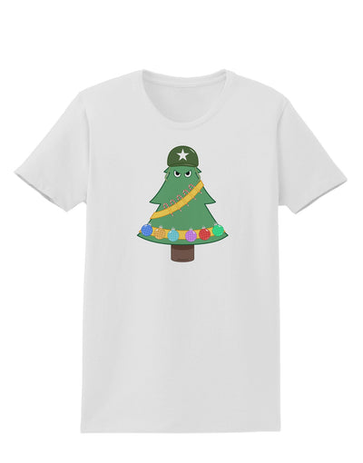 Christmas Tree Armed Design Womens T-Shirt-Womens T-Shirt-TooLoud-White-X-Small-Davson Sales