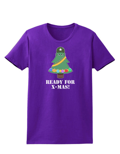 Christmas Tree - Ready for X-Mas Womens Dark T-Shirt-Womens T-Shirt-TooLoud-Purple-X-Small-Davson Sales