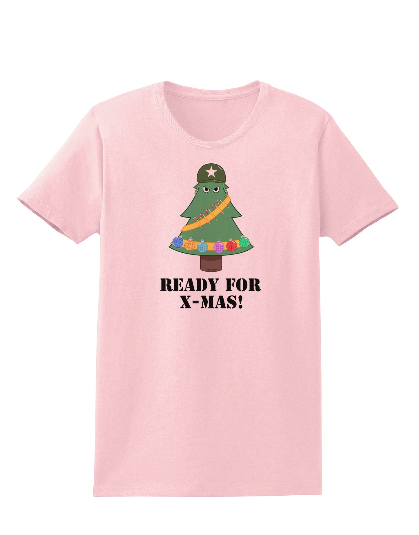 Christmas Tree - Ready for X-Mas Womens T-Shirt-Womens T-Shirt-TooLoud-PalePink-X-Small-Davson Sales
