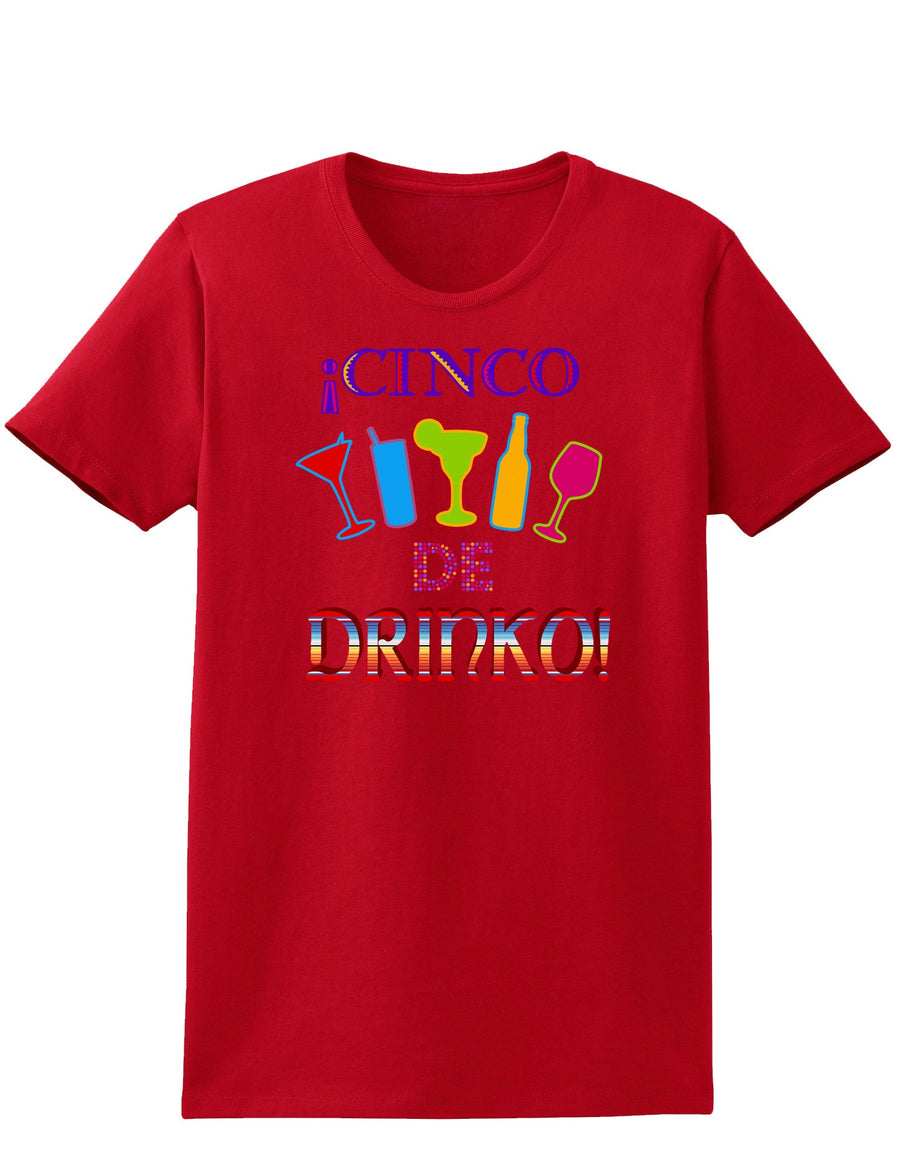 Cinco de Drinko! Womens Dark T-Shirt-TooLoud-Black-X-Small-Davson Sales