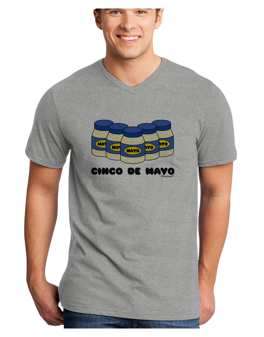 Cinco de Mayo - 5 Mayo Jars Adult V-Neck T-shirt by TooLoud-Mens V-Neck T-Shirt-TooLoud-White-Small-Davson Sales