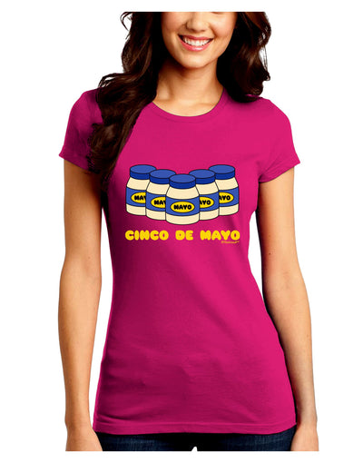 Cinco de Mayo - 5 Mayo Jars Juniors Crew Dark T-Shirt by TooLoud-T-Shirts Juniors Tops-TooLoud-Hot-Pink-Juniors Fitted Small-Davson Sales