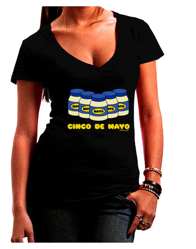 Cinco de Mayo - 5 Mayo Jars Juniors V-Neck Dark T-Shirt by TooLoud-Womens V-Neck T-Shirts-TooLoud-Black-Juniors Fitted Small-Davson Sales