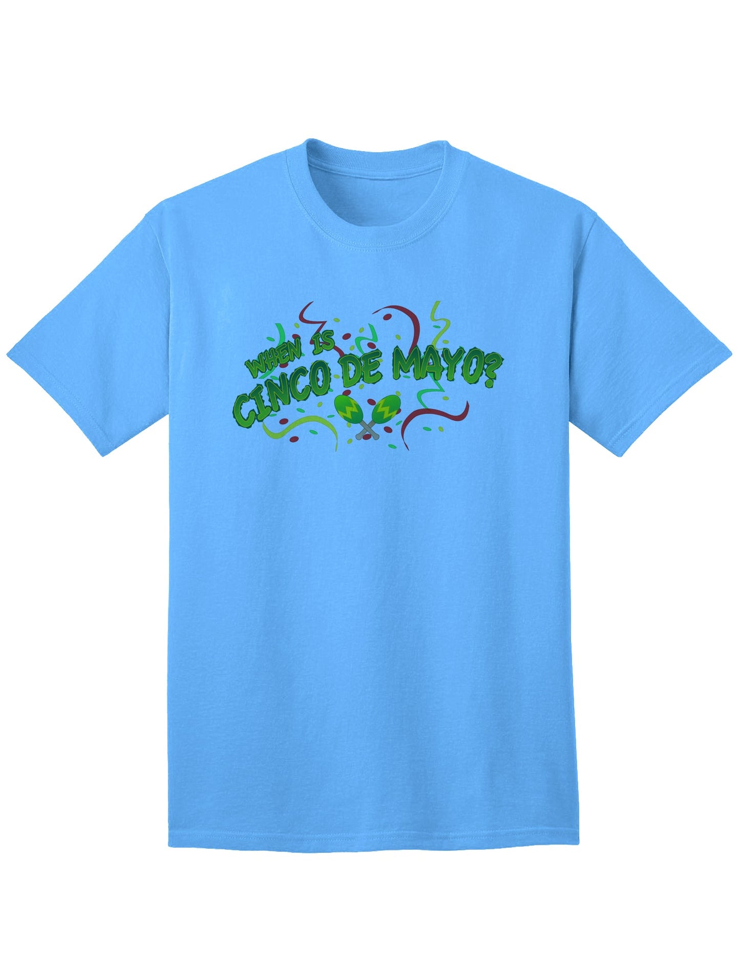 Cinco de Mayo Adult T-Shirt: Discover the Perfect Date-Mens T-shirts-TooLoud-Aquatic-Blue-Small-Davson Sales