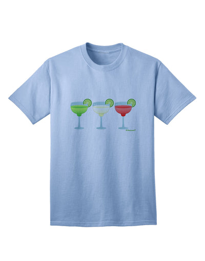 Cinco de Mayo Adult T-Shirt: Margaritas in Vibrant Mexican Flag Colors by TooLoud-Mens T-shirts-TooLoud-Light-Blue-Small-Davson Sales