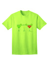 Cinco de Mayo Adult T-Shirt: Margaritas in Vibrant Mexican Flag Colors by TooLoud-Mens T-shirts-TooLoud-Neon-Green-Small-Davson Sales