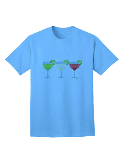 Cinco de Mayo Adult T-Shirt: Margaritas in Vibrant Mexican Flag Colors by TooLoud-Mens T-shirts-TooLoud-Aquatic-Blue-Small-Davson Sales