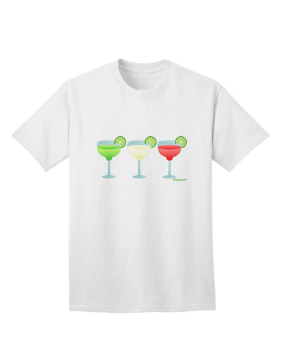 Cinco de Mayo Adult T-Shirt: Margaritas in Vibrant Mexican Flag Colors by TooLoud-Mens T-shirts-TooLoud-White-Small-Davson Sales