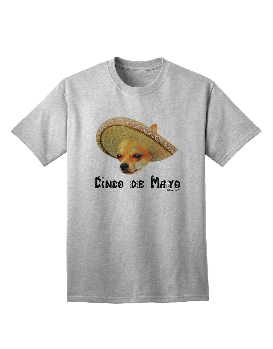 Cinco de Mayo Adult T-Shirt featuring a Chihuahua Dog wearing a Sombrero - Exclusively by TooLoud-Mens T-shirts-TooLoud-White-Small-Davson Sales