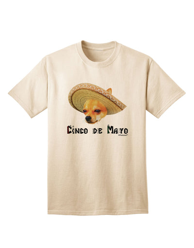 Cinco de Mayo Adult T-Shirt featuring a Chihuahua Dog wearing a Sombrero - Exclusively by TooLoud-Mens T-shirts-TooLoud-Natural-Small-Davson Sales