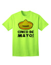 Cinco de Mayo Adult T-Shirt with Sombrero Design by TooLoud-Mens T-shirts-TooLoud-Neon-Green-Small-Davson Sales