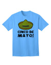 Cinco de Mayo Adult T-Shirt with Sombrero Design by TooLoud-Mens T-shirts-TooLoud-Aquatic-Blue-Small-Davson Sales