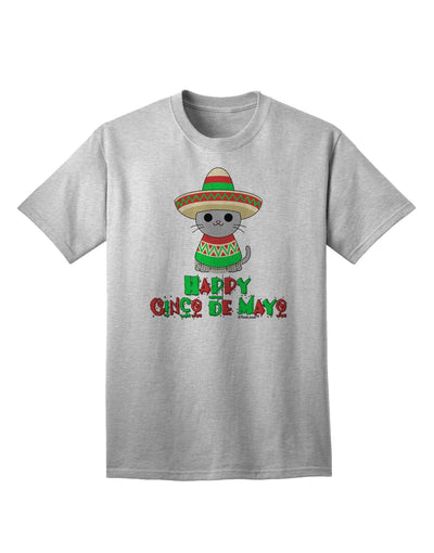 Cinco de Mayo Cat Adult T-Shirt - A Festive Addition to Your Wardrobe by TooLoud-Mens T-shirts-TooLoud-AshGray-Small-Davson Sales