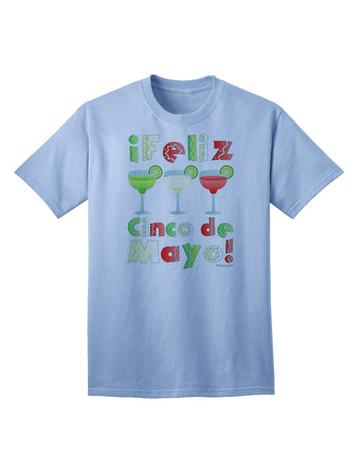 Cinco de Mayo Celebration: Margaritas - Mexican Flag Colors - Adult T-Shirt by TooLoud-Mens T-shirts-TooLoud-Light-Blue-Small-Davson Sales