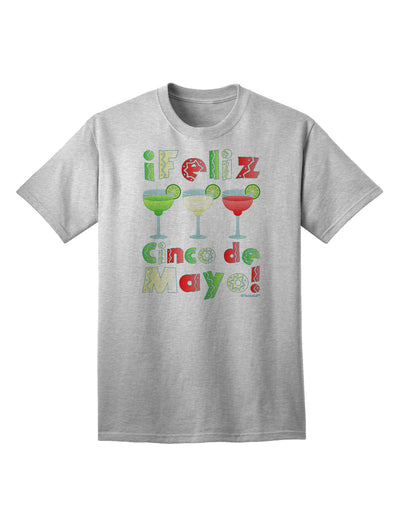 Cinco de Mayo Celebration: Margaritas - Mexican Flag Colors - Adult T-Shirt by TooLoud-Mens T-shirts-TooLoud-AshGray-Small-Davson Sales