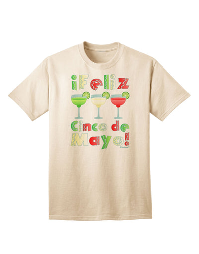 Cinco de Mayo Celebration: Margaritas - Mexican Flag Colors - Adult T-Shirt by TooLoud-Mens T-shirts-TooLoud-Natural-Small-Davson Sales