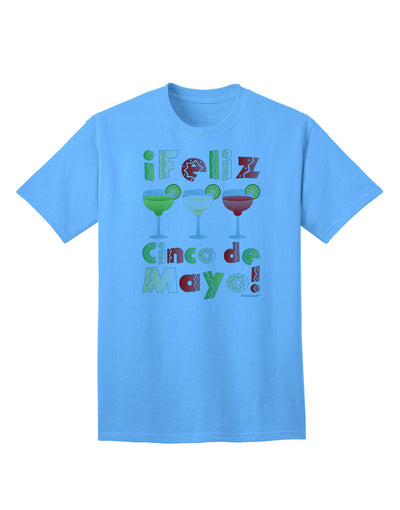 Cinco de Mayo Celebration: Margaritas - Mexican Flag Colors - Adult T-Shirt by TooLoud-Mens T-shirts-TooLoud-Aquatic-Blue-Small-Davson Sales