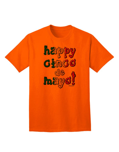 Cinco de Mayo Celebration: Stylish Cactus Design Adult T-Shirt by TooLoud-Mens T-shirts-TooLoud-Orange-Small-Davson Sales