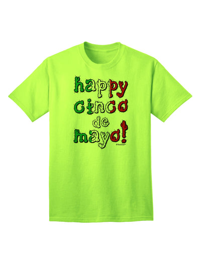 Cinco de Mayo Celebration: Stylish Cactus Design Adult T-Shirt by TooLoud-Mens T-shirts-TooLoud-Neon-Green-Small-Davson Sales