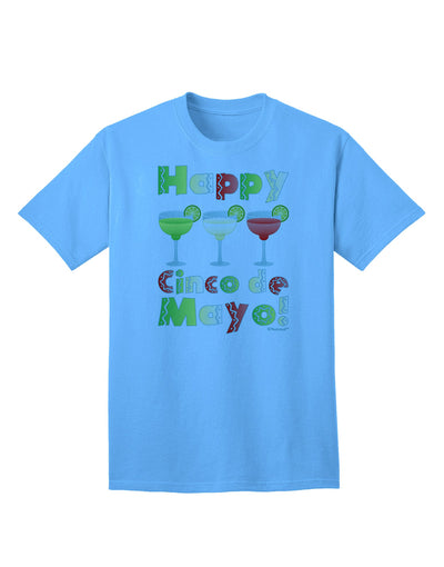 Cinco de Mayo Celebration: Vibrant Mexican Flag Colors Margaritas Adult T-Shirt by TooLoud-Mens T-shirts-TooLoud-Aquatic-Blue-Small-Davson Sales