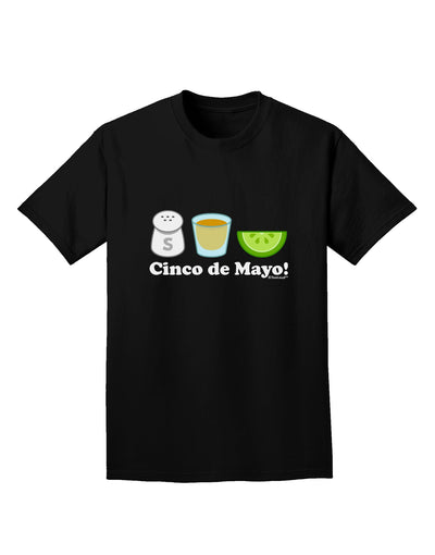 Cinco de Mayo Design - Salt Tequila Lime Adult Dark T-Shirt by TooLoud-Mens T-Shirt-TooLoud-Black-Small-Davson Sales