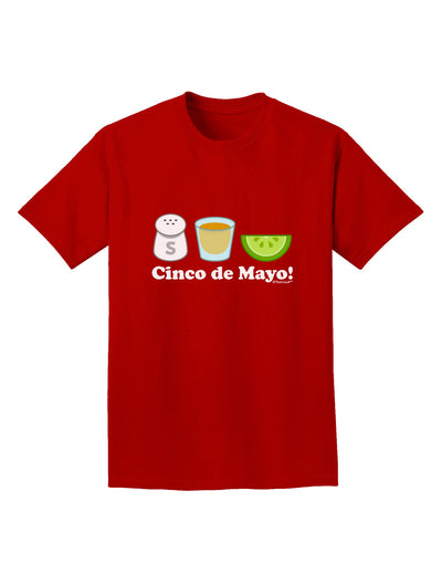 Cinco de Mayo Design - Salt Tequila Lime Adult Dark T-Shirt by TooLoud-Mens T-Shirt-TooLoud-Red-Small-Davson Sales