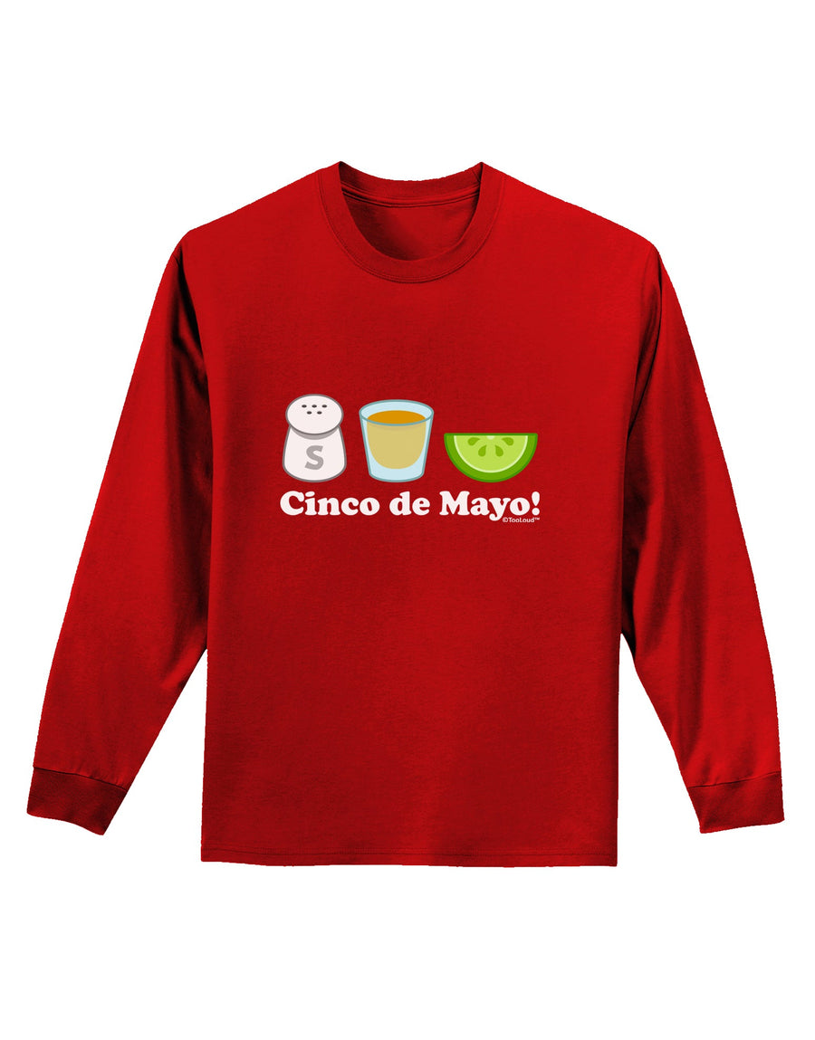 Cinco de Mayo Design - Salt Tequila Lime Adult Long Sleeve Dark T-Shirt by TooLoud-TooLoud-Black-Small-Davson Sales