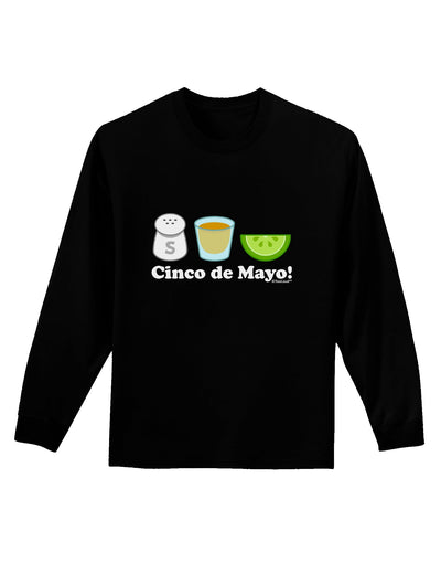 Cinco de Mayo Design - Salt Tequila Lime Adult Long Sleeve Dark T-Shirt by TooLoud-TooLoud-Black-Small-Davson Sales