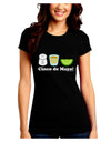 Cinco de Mayo Design - Salt Tequila Lime Juniors Crew Dark T-Shirt by TooLoud-T-Shirts Juniors Tops-TooLoud-Black-Juniors Fitted Small-Davson Sales