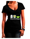 Cinco de Mayo Design - Salt Tequila Lime Juniors V-Neck Dark T-Shirt by TooLoud-Womens V-Neck T-Shirts-TooLoud-Black-Juniors Fitted Small-Davson Sales