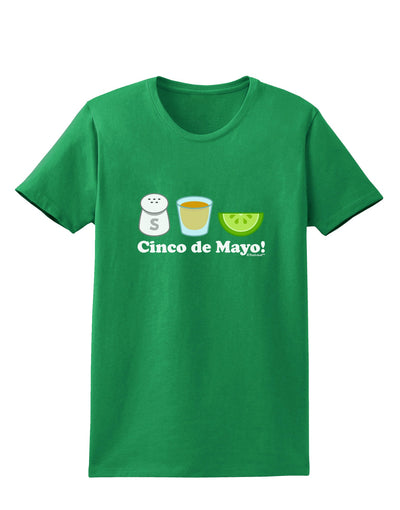 Cinco de Mayo Design - Salt Tequila Lime Womens Dark T-Shirt by TooLoud-Womens T-Shirt-TooLoud-Kelly-Green-X-Small-Davson Sales