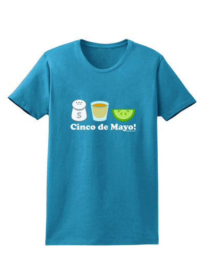 Cinco de Mayo Design - Salt Tequila Lime Womens Dark T-Shirt by TooLoud-Womens T-Shirt-TooLoud-Turquoise-X-Small-Davson Sales