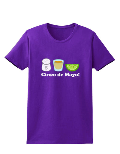 Cinco de Mayo Design - Salt Tequila Lime Womens Dark T-Shirt by TooLoud-Womens T-Shirt-TooLoud-Purple-X-Small-Davson Sales