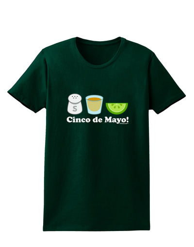 Cinco de Mayo Design - Salt Tequila Lime Womens Dark T-Shirt by TooLoud-Womens T-Shirt-TooLoud-Forest-Green-Small-Davson Sales